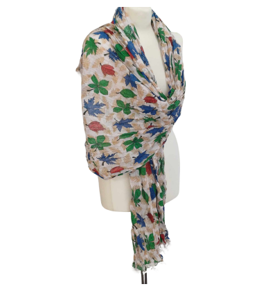 Szal w stylu Chunri - bawełniany z domieszką jedwabiu (CH-4)