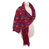 Szal w stylu Chunri - bawełniany z domieszką jedwabiu (CH-5)