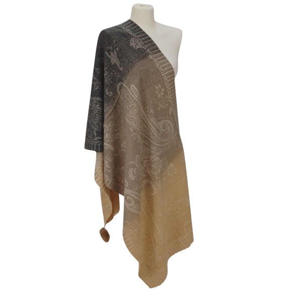 Szal z wełny merino – ciepło, styl i naturalna elegancja (W-142)