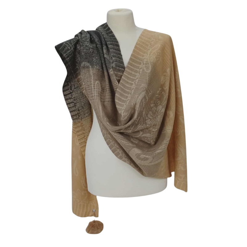 Szal z wełny merino – ciepło, styl i naturalna elegancja (W-142)