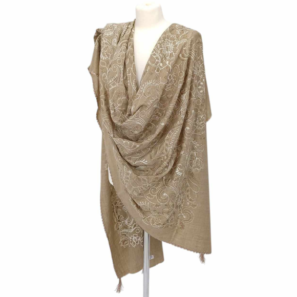 Szal z wełny merynosów - 100% MERINO  (Wh-1)