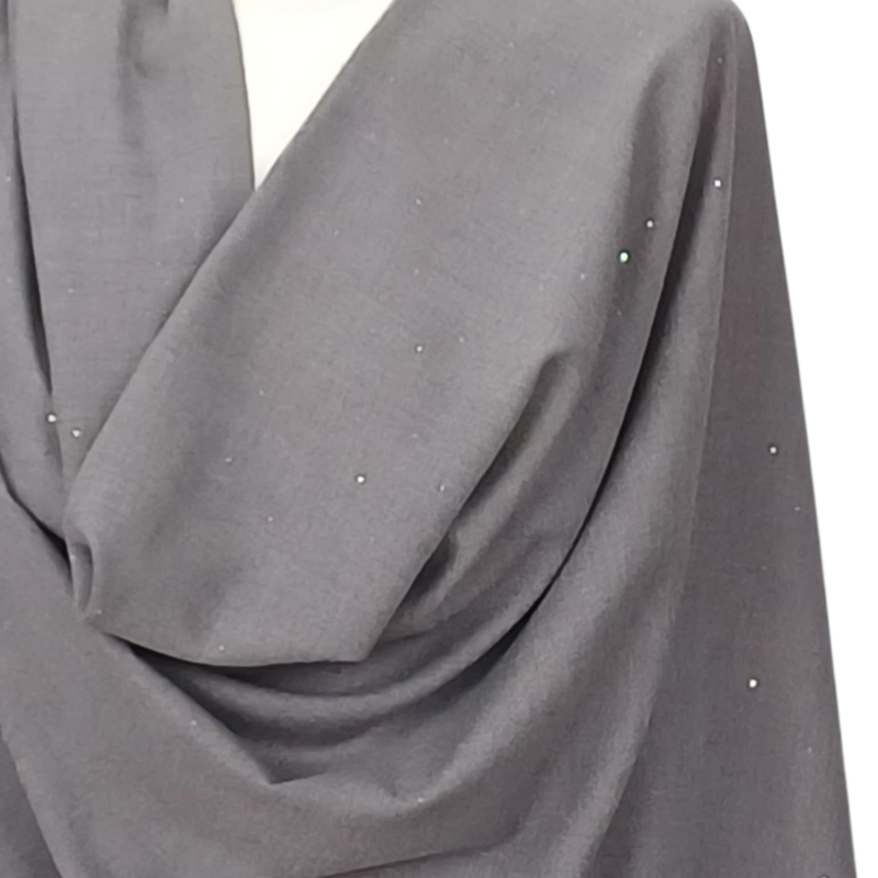 Szal z wełny z runa kozy Changthangi z cekinami – elegancja w naturalnym wydaniu (W-57)