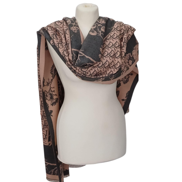 Szal wełniany z wełny merynosów  (W-61)