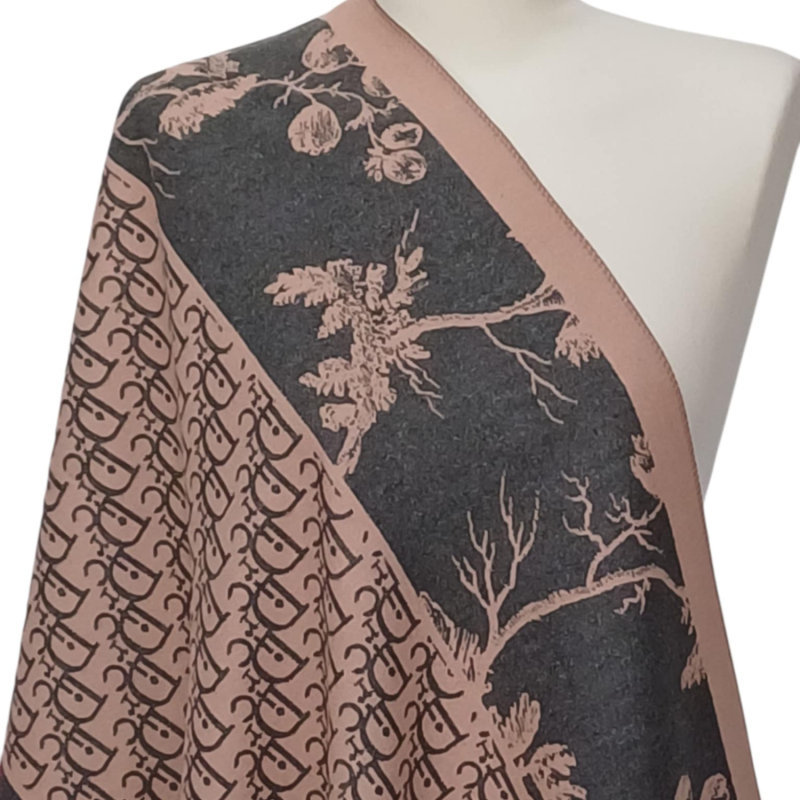 Szal wełniany z wełny merynosów  (W-61)