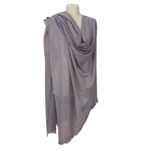 Szal z mieszanki wełny merino i jedwabiu- elegancja w odcieniu melanżu (W-68)