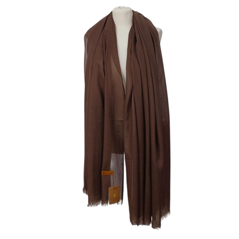 Szal z mieszanki wełny i jedwabiu- elegancja w odcieniu melanżu (W-69)