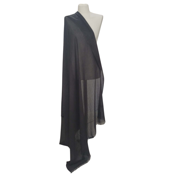 Duży szal z mieszanki wełny merino i jedwabiu – lekki i cienki jak pashmina ( W-75)