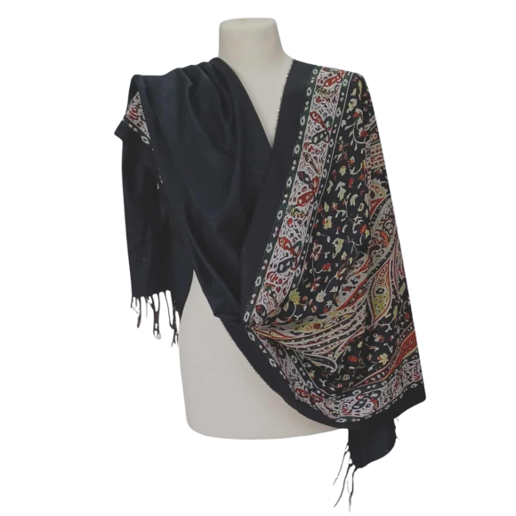 Szal z wełny merino – elegancja w pakistańskim stylu ( W-136)