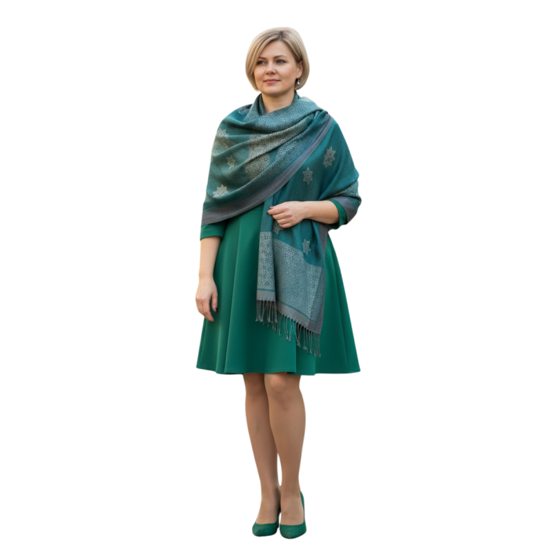 Szal z pashminy – wyjątkowy dodatek na cały rok (P-126)