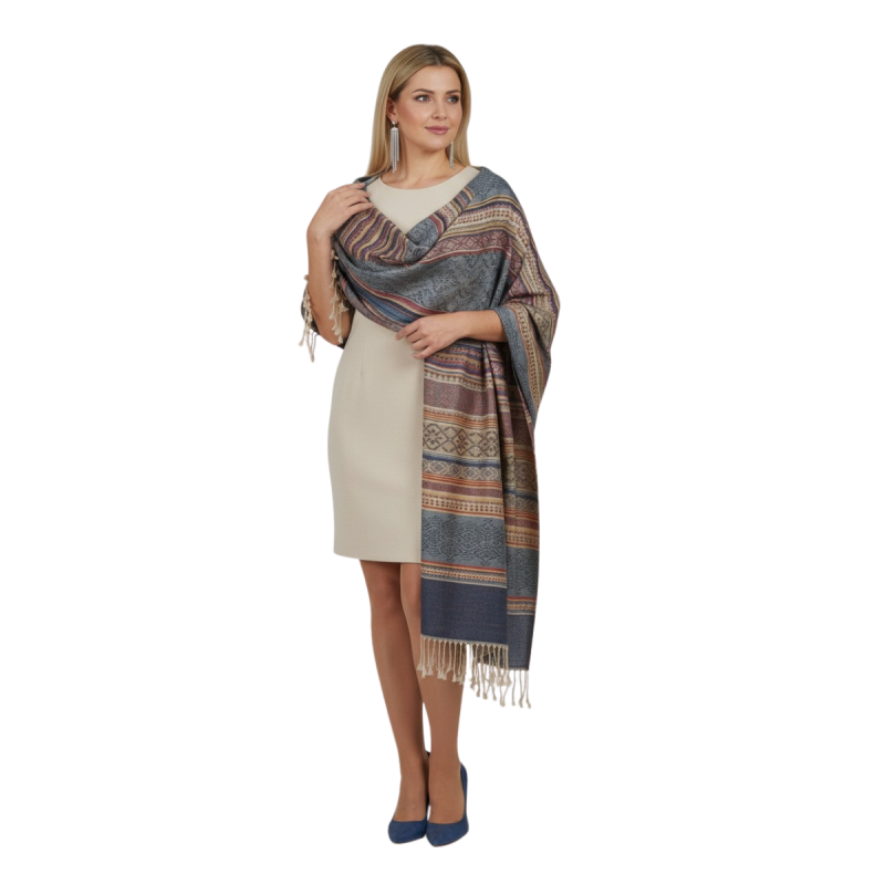 Szal z pashminy – elegancja i orientalny styl (P-123)
