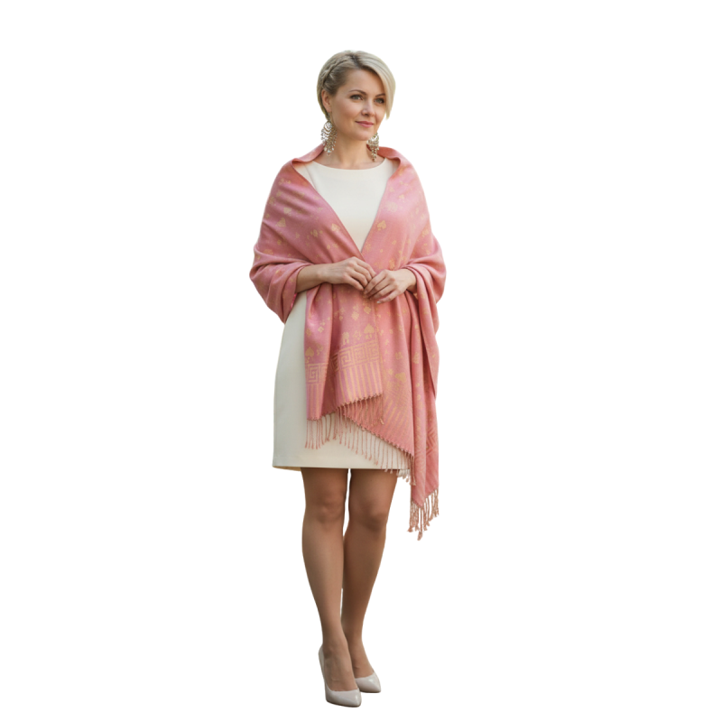 Szal z pashminy – elegancki, lekki i miękki (P-120)
