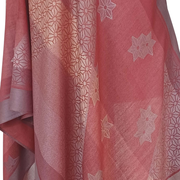 Szal z Pashminy – odcienie czerwieni i bordo (P-117)