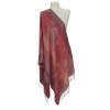Szal z Pashminy – odcienie czerwieni i bordo (P-117)