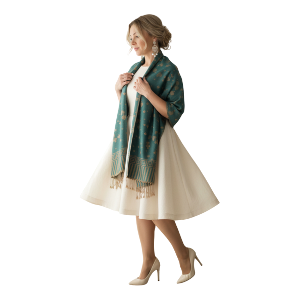 Szal z pashminy – elegancja i orientalny styl  (P-115)