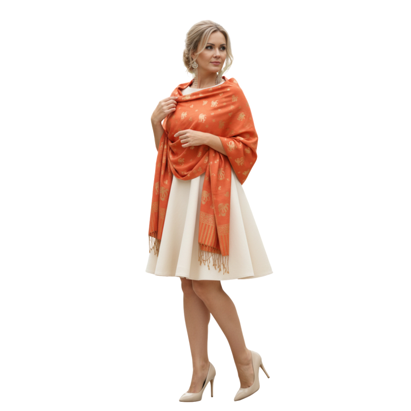 Szal z pashminy – elegancki, lekki i miękki (P-114)