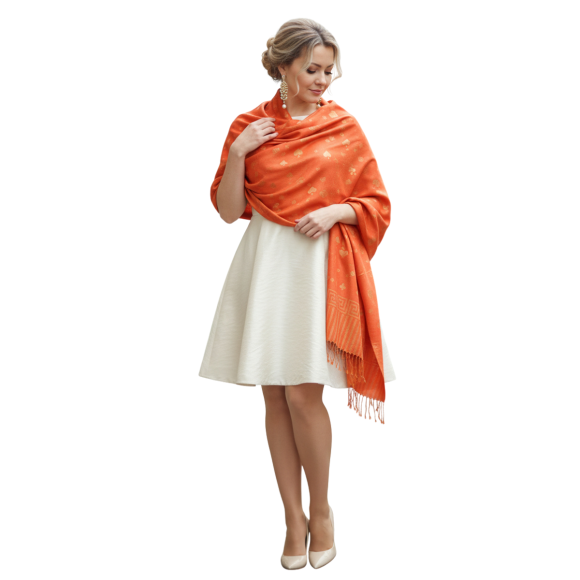 Szal z pashminy – elegancki, lekki i miękki (P-114)