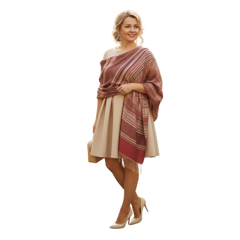 Szal z pashminy – elegancja, która otula (P-113)