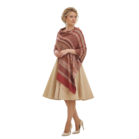Szal z pashminy – elegancja, która otula (P-113)