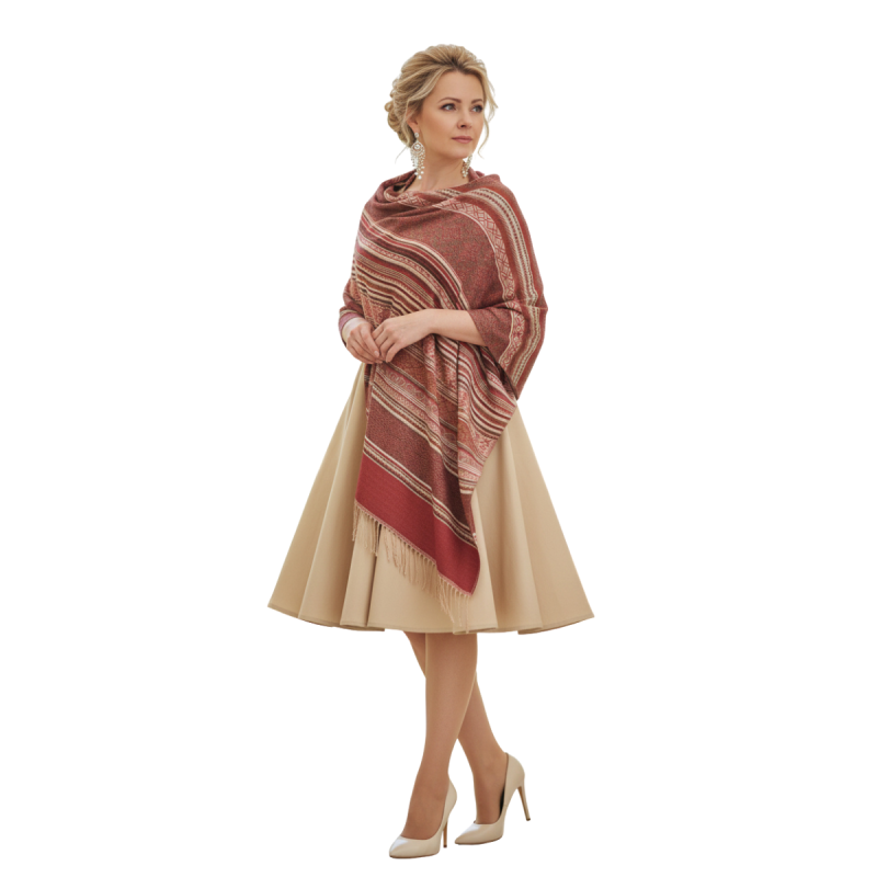 Szal z pashminy – elegancja, która otula (P-113)