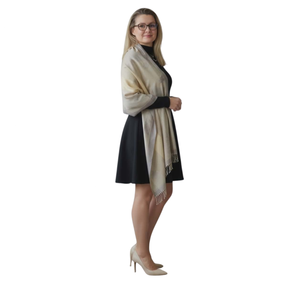 Szal z pashminy – elegancja i lekkość (P-112)