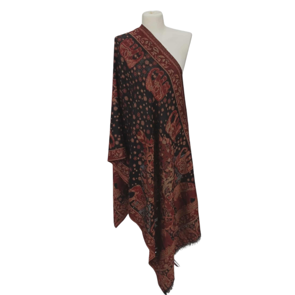 Szal z Pashminy – ręczne rzemiosło i orientalny styl (P-110)