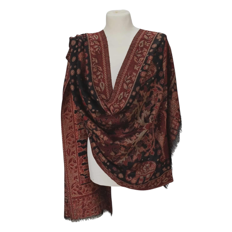 Szal z Pashminy – ręczne rzemiosło i orientalny styl (P-110)