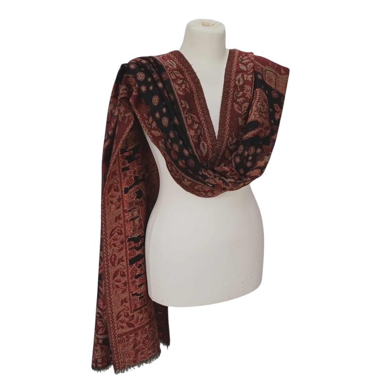 Szal z Pashminy – ręczne rzemiosło i orientalny styl (P-110)