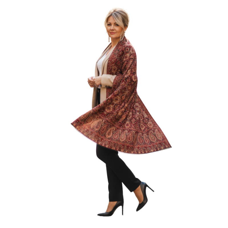 Szal z pashminy – orientalny wzór (P-109)