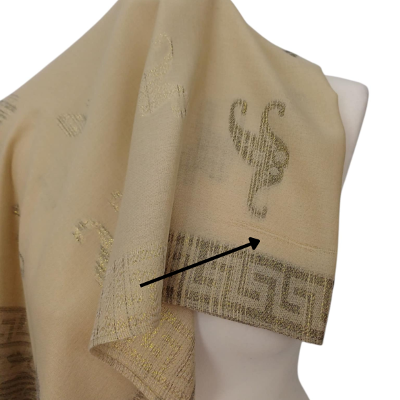 Szal kaszmirowy Banarasi Kani – luksus w klasycznym wydaniu (P-86)