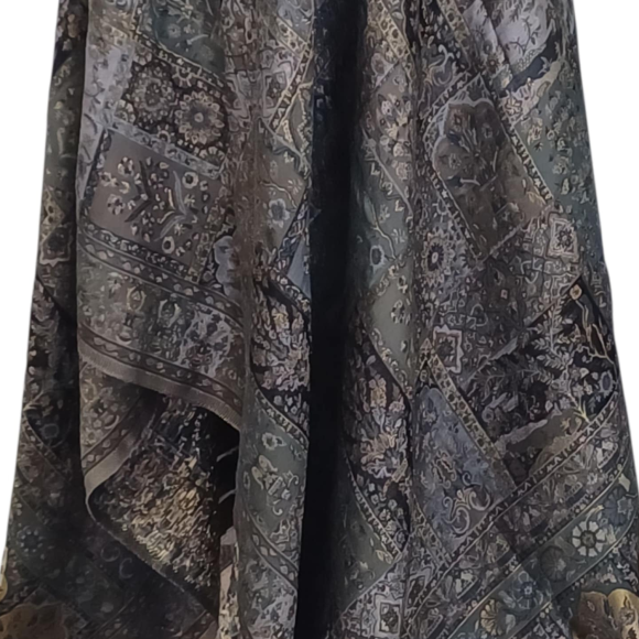 Pakistański szal jedwabny z orientalnym wzorem – elegancja utkana w tradycji (KP-3)