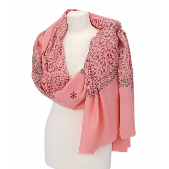 Ręcznie haftowany szal z pashminy – elegancja i tradycja rzemiosła   (Ph-5)