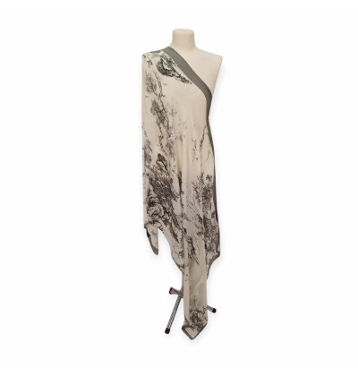 Szal z jedwabiu naturalnego z dodatkiem jedwabnego poliestru (JP-114)