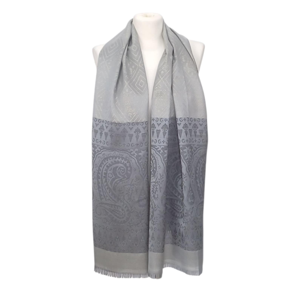 Szal z jedwabiu naturalnego Banarasi  (JE-140)