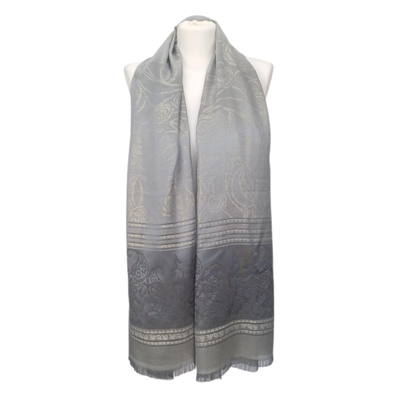 Szal z jedwabiu naturalnego Banarasi (JE-138)