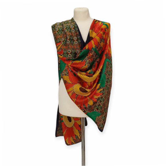 Szal z jedwabiu naturalnego z dodatkiem jedwabnego poliestru (JP-118)