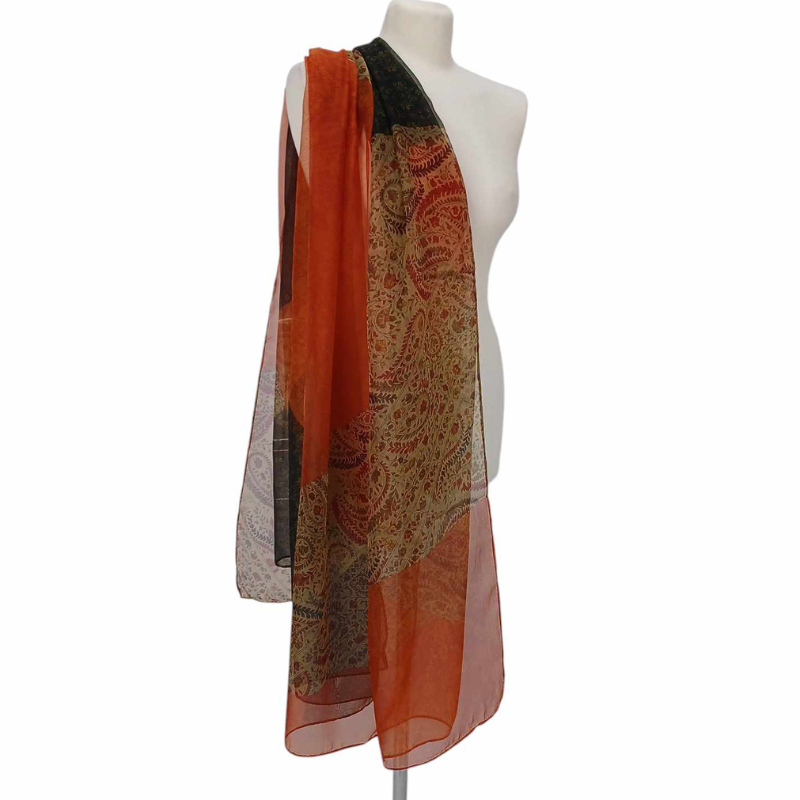 Szal z jedwabnego szyfonu | wielobarwny | lekki i zwiewny ( SZYF-13)