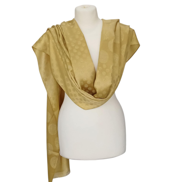 Szal jedwabny Banarasi – złoty blask (JE-144)