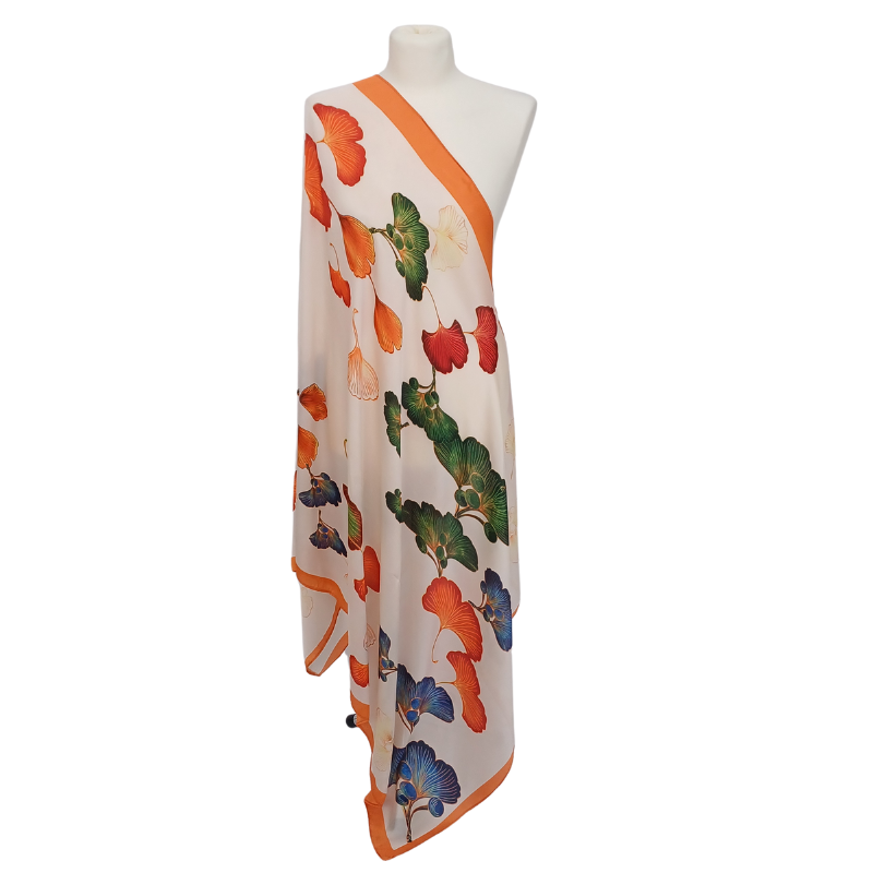 SZAL - drukowana jedwabna satyna z jedwabnym poliestrem (JP-1)