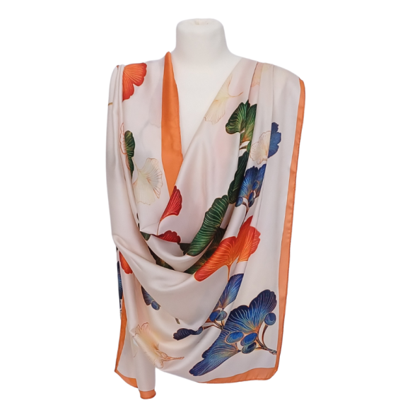 SZAL - drukowana jedwabna satyna z jedwabnym poliestrem (JP-1)