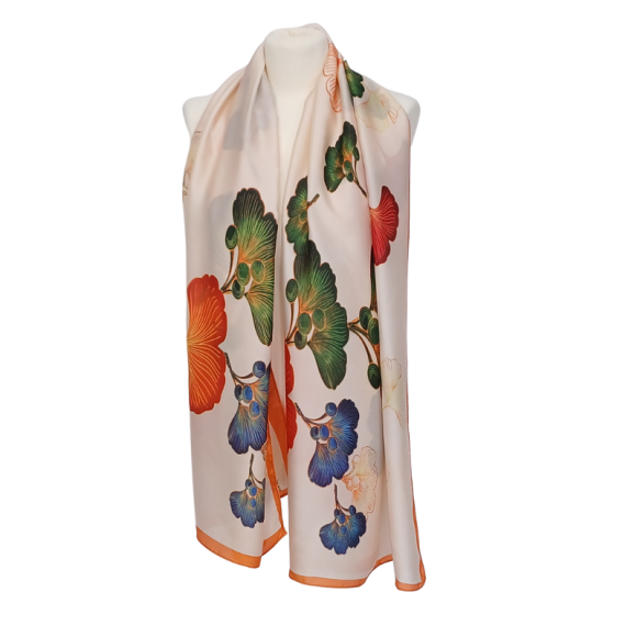 SZAL - drukowana jedwabna satyna z jedwabnym poliestrem (JP-1)