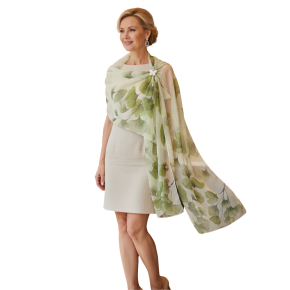 Szal z jedwabnego szyfonu ( SZYF-23)