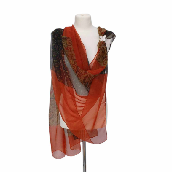 Szal z jedwabnego szyfonu ( SZYF-2)