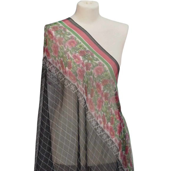 Szal z szyfonu jedwabnego, niezwykle cienki i zwiewny ( SZYF-9)