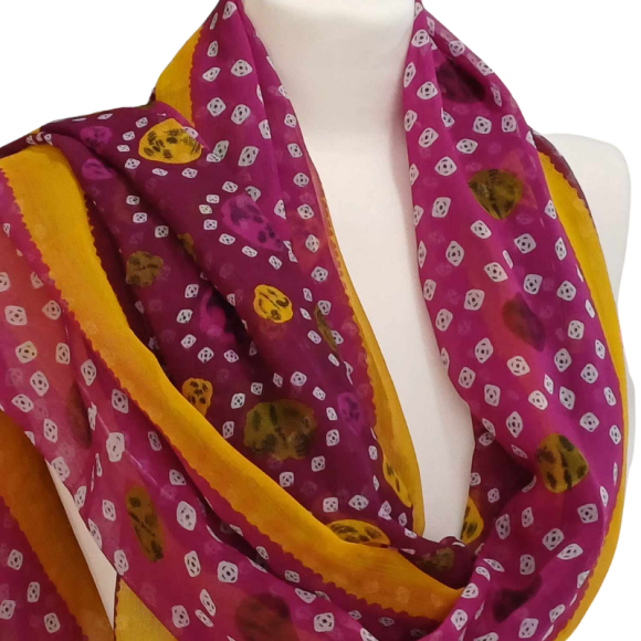 Szal z szyfonu jedwabnego   ( SZYF - 15 )
