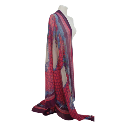 Szal z szyfonu jedwabnego, niezwykle cienki i zwiewny ( SZYF-8)