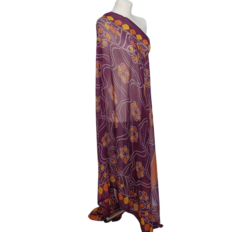 Szal z szyfonu jedwabnego, niezwykle cienki i zwiewny ( SZYF-7)