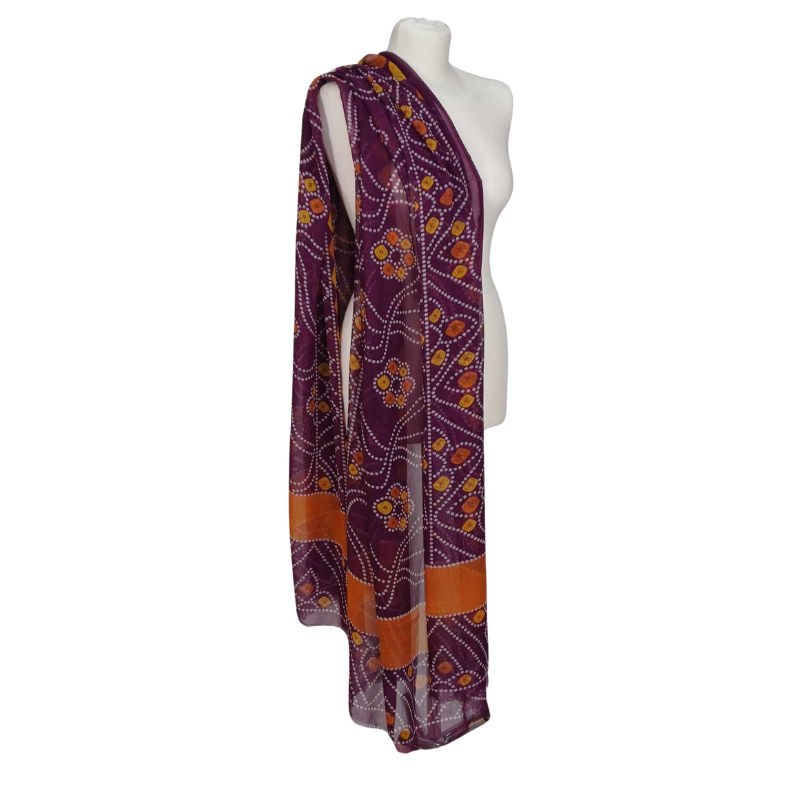 Szal z szyfonu jedwabnego, niezwykle cienki i zwiewny ( SZYF-7)