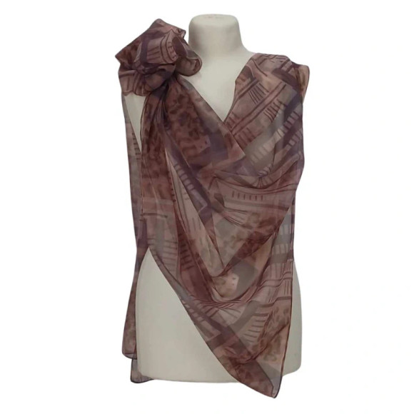 Szal z szyfonu jedwabnego, niezwykle cienki i zwiewny (SZYF-116)