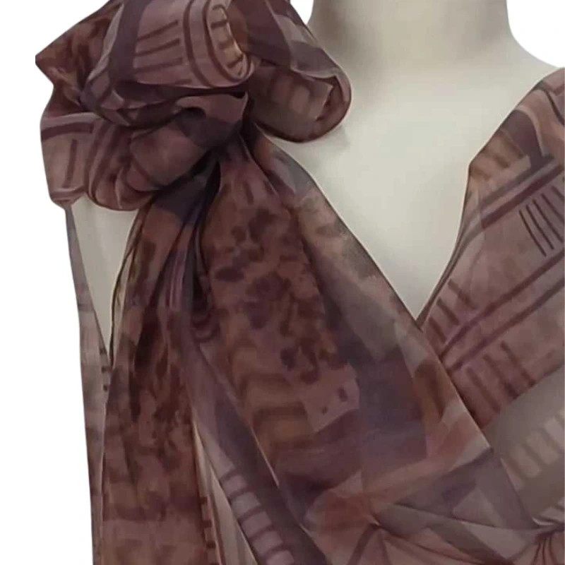 Szal z szyfonu jedwabnego, niezwykle cienki i zwiewny (SZYF-116)