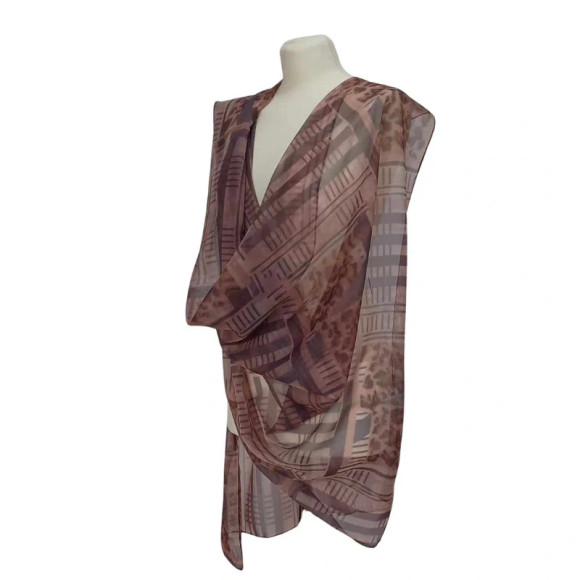 Szal z szyfonu jedwabnego, niezwykle cienki i zwiewny (SZYF-116)